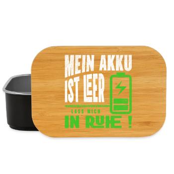 Ma batterie est vide - Laisse-moi tranquille - Boîte à goûter - noir - Devant