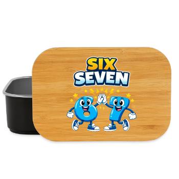 Numéro 67 Six Seven - 6 7 Memes - Boîte à goûter - noir - Devant