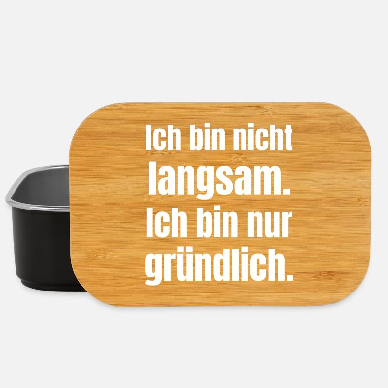 Ich bin nicht langsam gründlich - Lunch Box - Schwarz