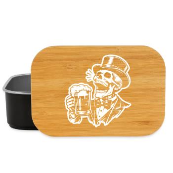 Bräutigam Junggeselle Bier Skelett - Lunch Box - Schwarz - Vorne