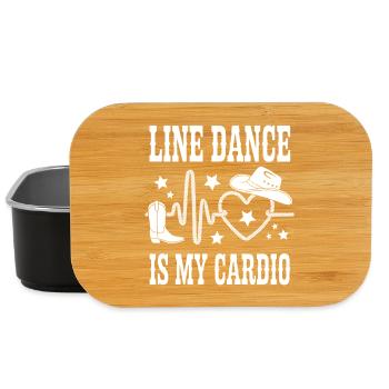 La danse en ligne, c’est mon cardio - Boîte à goûter - noir - Devant