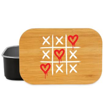 Graffiti Hearts – Dripping Love Street Art - Lunch Box - black - Front