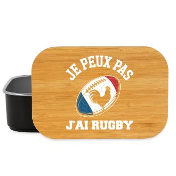 Je Peux Pas J'ai Rugby - Boîte à goûter - noir - Devant
