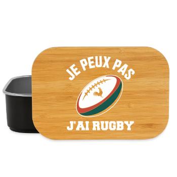 Je Peux Pas J'ai Rugby - Boîte à goûter - noir - Devant