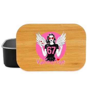 67 Valentine Winged Heroine - Lunch Box - black - Front