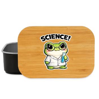 Wissenschaftsfrosch mit Brille - Lunch Box - Schwarz - Vorne