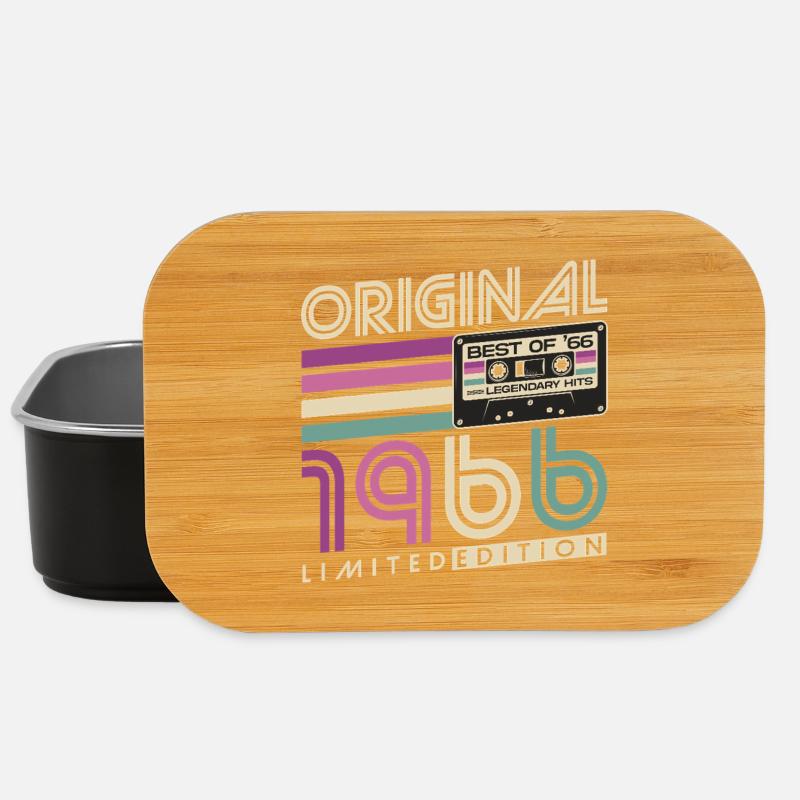60e verjaardag 1966 Vintage Born Retro - Lunchbox - zwart