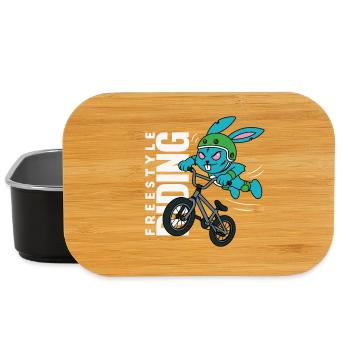 BMX Freestyle Rabbit - Extreme Riding Design - Lunch Box - black - Front