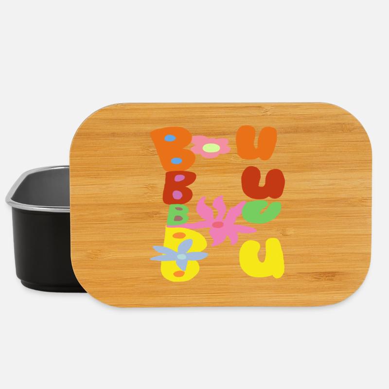 Bubble Bloom Groovy Letters - Lunch Box - black