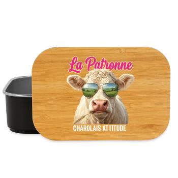 Charolais Cattle Breeding Breeder - Lunch Box - black - Front