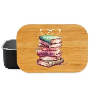 Book Lover Book Nerd - Lunch Box - black - Front