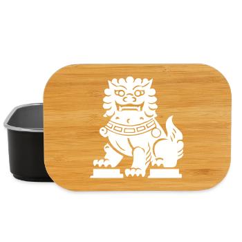 Chinese Lion - Lunch Box - black - Front