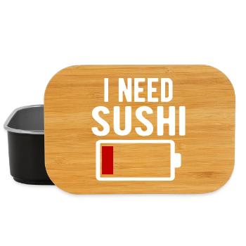 J’ai besoin d’une décharge de batterie spirituelle pour sushi - Boîte à goûter - noir - Devant