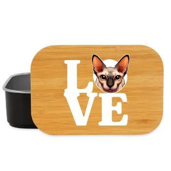 LOVE Canadian Sphynx Cat Cat Lover Funny - Lunch Box - black - Front