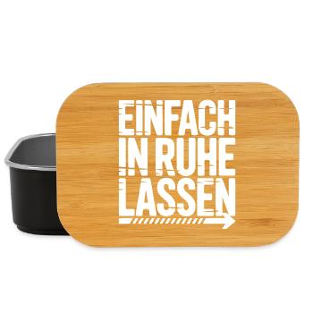 Einfach in Ruhe Lassen – Grobe Schrift - Lunch Box - Schwarz - Vorne