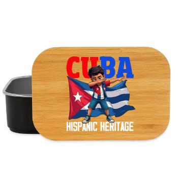 Cuba Pride & Home - Design du drapeau de Cuba - Boîte à goûter - noir - Devant
