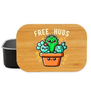Câlins gratuits Amis cactus Câlins gratuits Drôles - Boîte à goûter - noir - Devant
