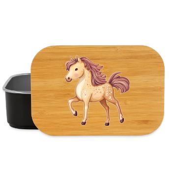 Niedliches Pferd - Lunch Box - Schwarz - Vorne