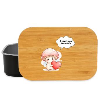 Süßes Pilzliebesdesign Ich liebe dich - Lunch Box - Schwarz - Vorne