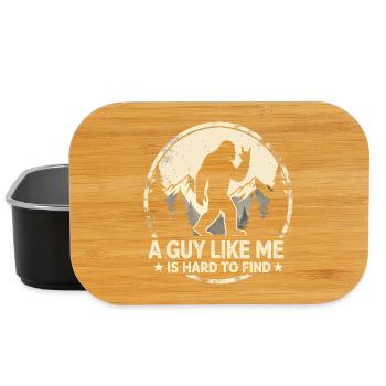 Bigfoot Design – A guy like me is unique - Lunch Box - black - Front