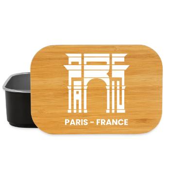 Paris France Arc de Triomphe France Touriste - Boîte à goûter - noir - Devant
