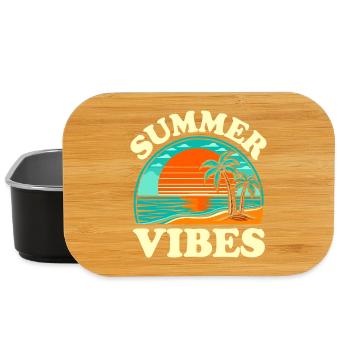 Summer Vibes Beach Sun - Lunch Box - black - Front