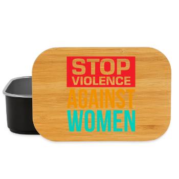 Gewalt gegen Frauen stoppen - Lunch Box - Schwarz - Vorne