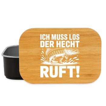 Hecht Angeln Humor - Lunch Box - Schwarz - Vorne