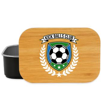 Blason de football du club Kick Balls - Boîte à goûter - noir - Devant