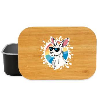 Cool Kangaroo - Retro Style & Sunglasses - Lunch Box - black - Front