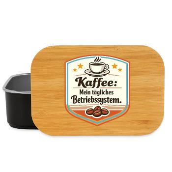 Kaffee: Mein tägliches Betriebssystem - Lunch Box - Schwarz - Vorne