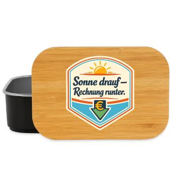 Sonnen Sparbadge – Rechnung runter - Lunch Box - Schwarz - Vorne