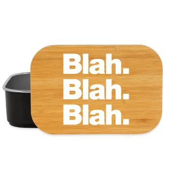 Blah. Blah. Blah - Lunch Box - black - Front