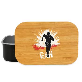 Running Jogging Runner Sprint Design - Lunch Box - Schwarz - Vorne