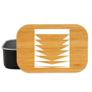 black triangles pattern - Lunch Box - black - Front