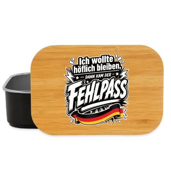 Erster Fehlpass beendet Gelassenheit - Lunch Box - Schwarz - Vorne