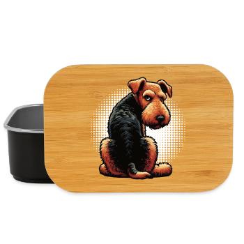 Airedale Terrier Airedales Airedaleliebhaber - Lunch Box - Schwarz - Vorne