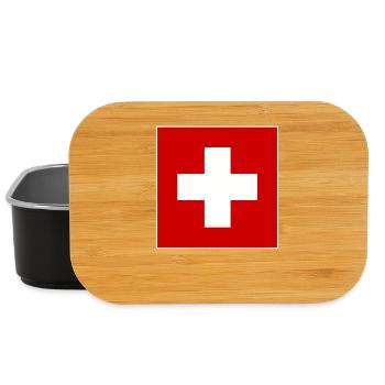 SCHWEIZ SWISS SWITZERLAND EUROPA SPORT FAN - Lunch Box - Schwarz - Vorne
