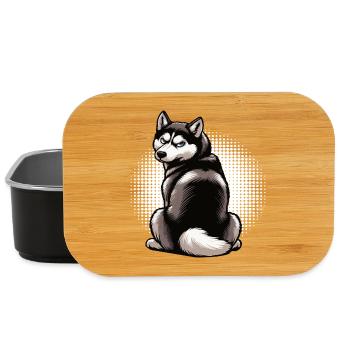 Husky Huskys Huskybesitzer Huskyhalter Huskyfan  - Lunch Box - Schwarz - Vorne
