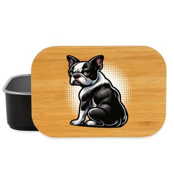 Boston Terrier Propriétaire de Boston Terrier Bostie - Boîte à goûter - noir - Devant