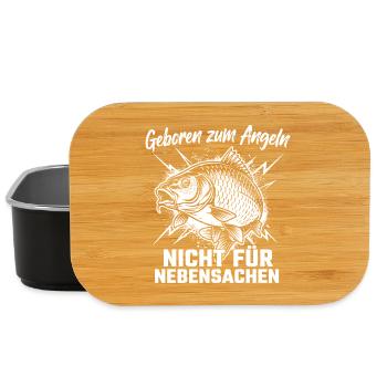 Angeln Spruch - Lunch Box - Schwarz - Vorne