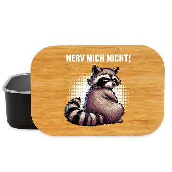 Nerv Mich Nicht Waschbär Waschbären Waldtier - Lunch Box - Schwarz - Vorne