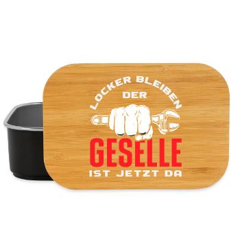 Locker Bleiben Der Geselle Ist Da Handwerker Kfz - Lunch Box - Schwarz - Vorne