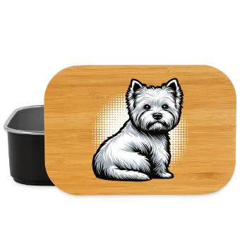 Propriétaire de Westie Westie Terrier des Highlands - Boîte à goûter - noir - Devant
