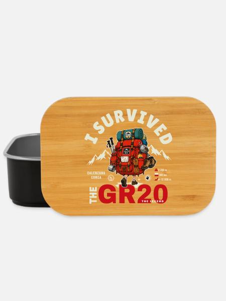 I Survived the GR20 corse cadeau randonnée - Boîte à goûter - noir