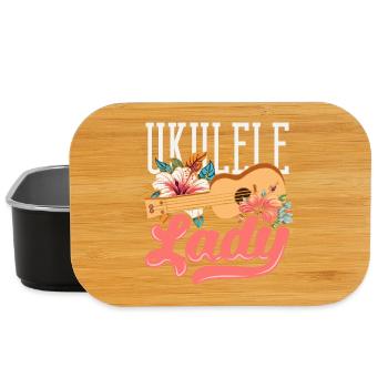 Lustiges Ukulele Designs Und Sprüche - Lunch Box - Schwarz - Vorne