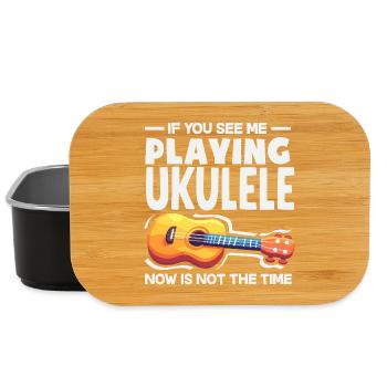 Funny Ukulele Designs and Sayings - Lunch Box - black - Front