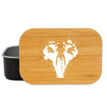 Elefantenkunst Splash White - Lunch Box - Schwarz - Vorne