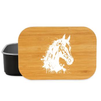 Abstraktes Spritzpferd - Lunch Box - Schwarz - Vorne