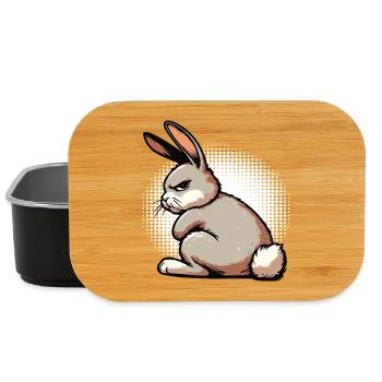 Kaninchen Hase Hasen langohr Klopfer Rammler - Lunch Box - Schwarz - Vorne